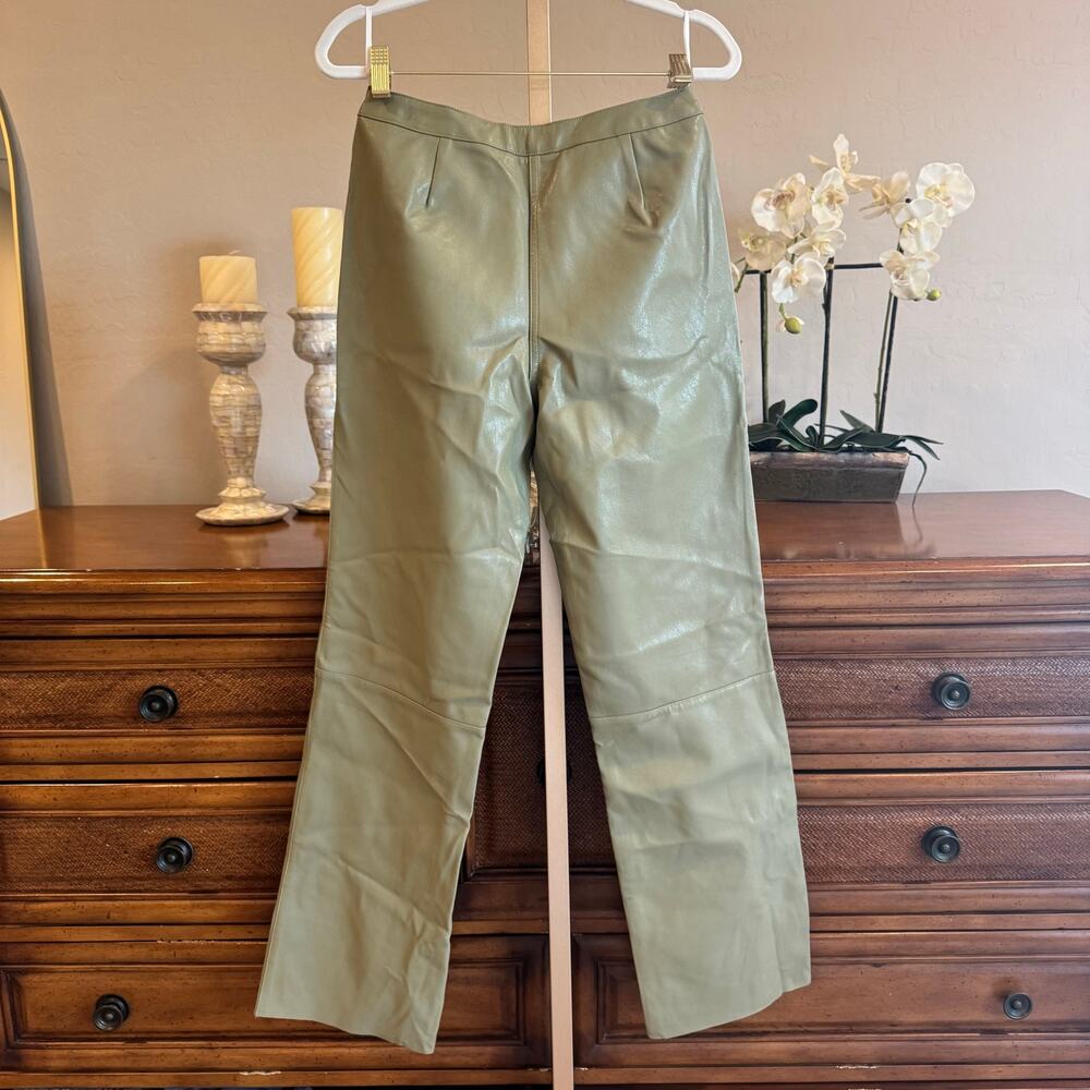 Sovere Influence Faux Leather Pant Green Tea Size S NWOT Sold Out - Picture 3 of 10